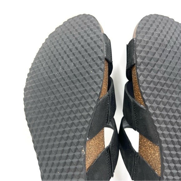 Teva Women's Mahonia Black Leather Slip On Slides Sandals Shoes Size 10.5 NEW - Picture 10 of 14